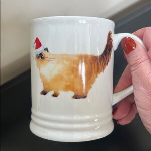 Fringe Studio Christmas Siamese Cat Mug with Santa Hat